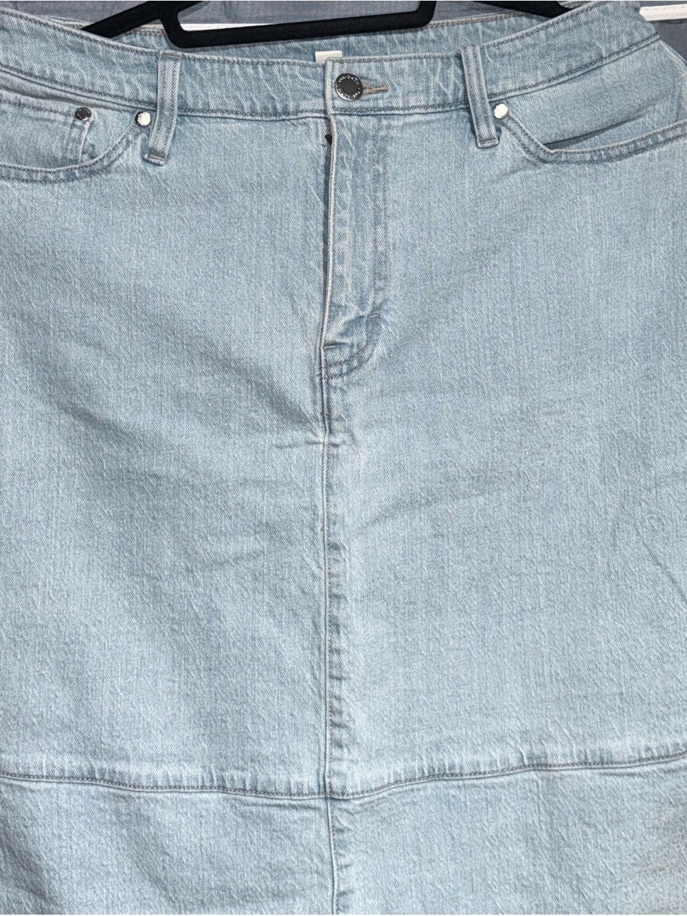 On 34th Women's Split-Seam Denim Midi Skirt, - Picture 4 of 7